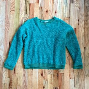 Vibrant Teal Fuzzy Sweater